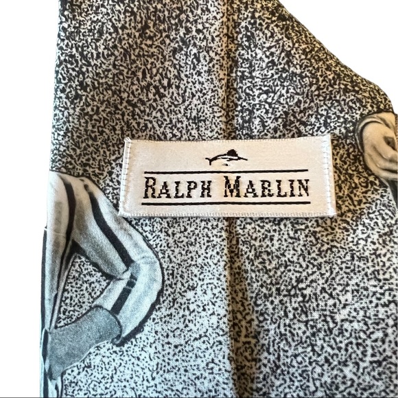 Vintage Ralph Marlin “Golf Stooges” 1995 Mens Tie - Picture 4 of 7